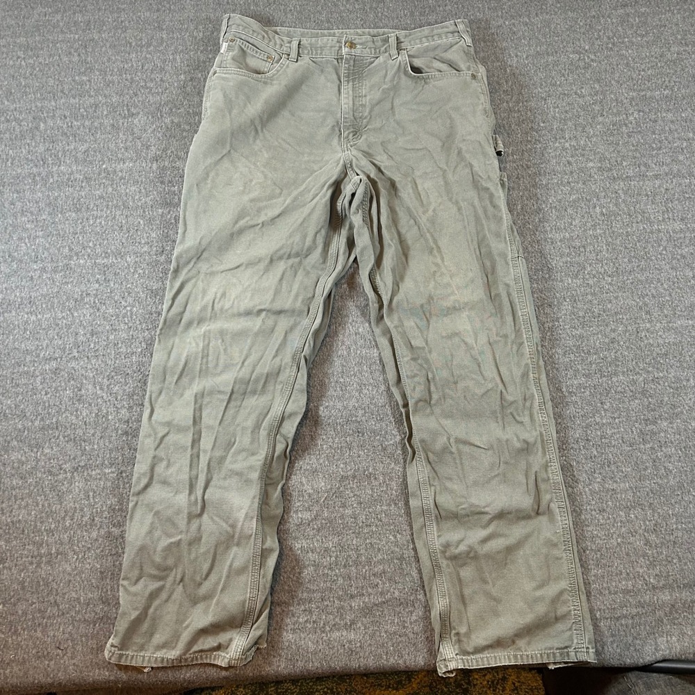 Carhartt Carpenter Pants Workwear Utility Canvas Loose Fit 36x34 fits 38x32 Chop